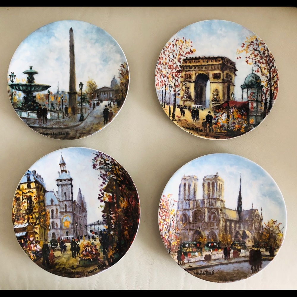 Limoges Louis DALI 🏰Rare Set 4 Collections plates
